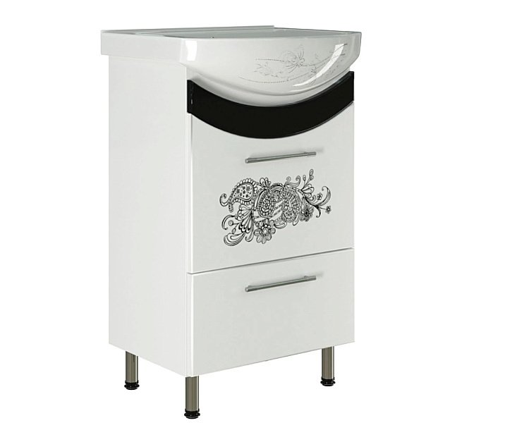 Тумба с раковиной MIXLINE РАДУГА 50 цветы для ванной в интернет-магазине Sanbest