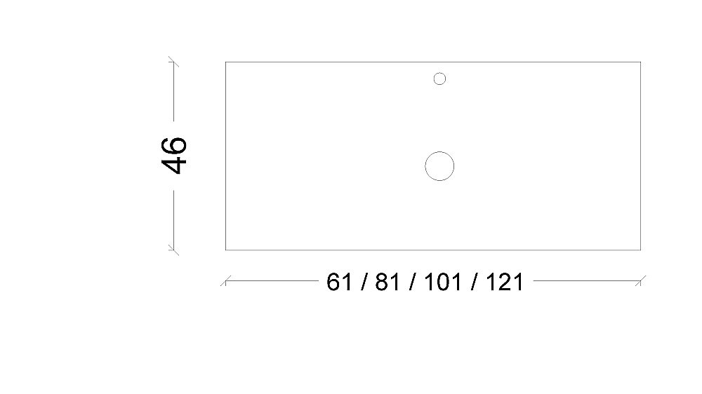 Столешница Armadi Art Vallessi 840-100-A 100 антрацит для ванной в интернет-магазине сантехники Sanbest