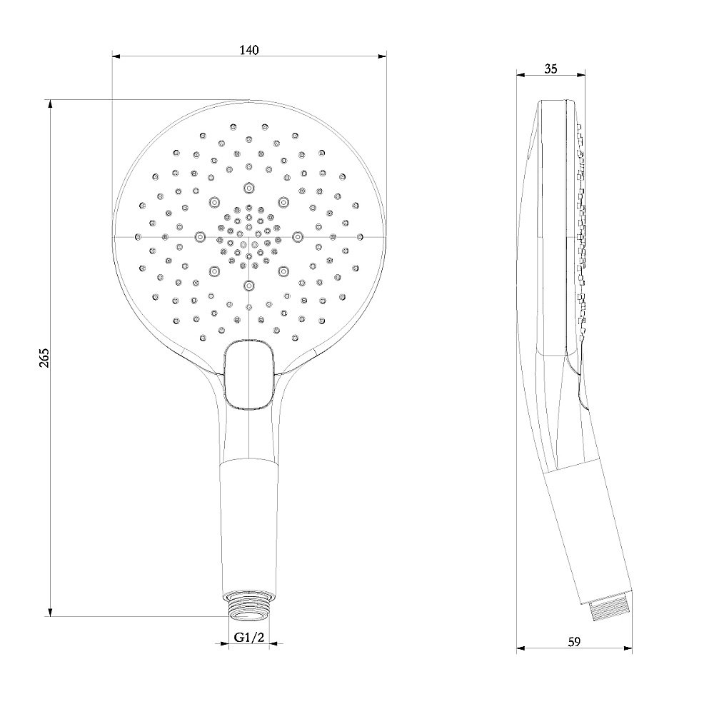 Душевая лейка Lemark LM8128C хром купить в интернет-магазине сантехники Sanbest
