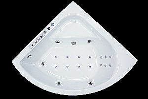 Акриловая ванна Royal Bath Rojo De Luxe RB375201DL 150x150 белая с гидромассажем купить в интернет-магазине Sanbest
