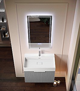 Тумба с раковиной Cezares Premium Plisse 51х45 Grigio nuvola для ванной в интернет-магазине Sanbest