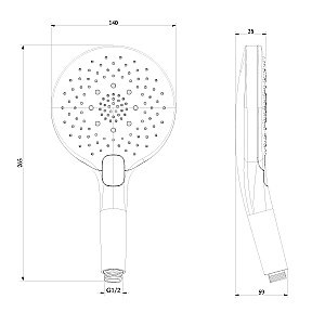 Душевая лейка Lemark LM8128C хром купить в интернет-магазине сантехники Sanbest