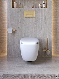 Унитаз подвесной Cezares COMFORT CZR-380-TH-TOR/SC белый, безободковый, с крышкой микролифт, слив торнадо купить в интернет-магазине Sanbest