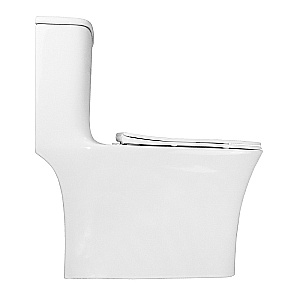 Унитаз моноблок Azario Gressa AZ-1111 белый, безободковый, с крышкой микролифт купить в интернет-магазине Sanbest