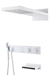 Душевая система Boheme Zodiac 133-2-MW белая матовая купить в интернет-магазине сантехники Sanbest