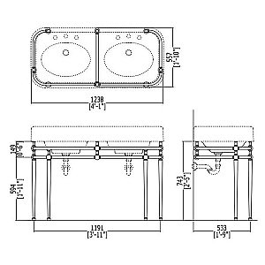 Раковина Devon&Devon Blues DEWDBLUES3FNE купить в интернет-магазине Sanbest