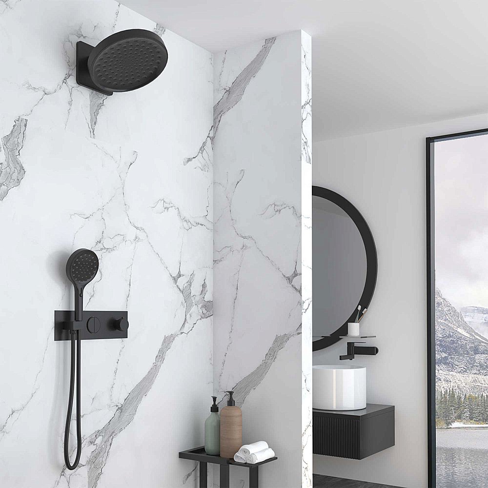 Душевая система Vincea Inspire VSFW-422TI3MB черная матовая купить в интернет-магазине сантехники Sanbest