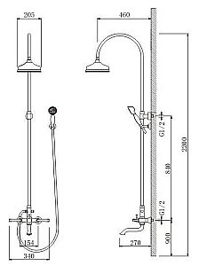 Душевая система Schein Pure 46415/8027055 купить в интернет-магазине сантехники Sanbest