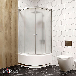 Душевой уголок Parly 80х80 ZF80N стекло матовое/профиль матовый хром купить в интернет-магазине Sanbest
