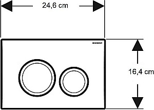 Кнопка для инсталляции Geberit Delta 20 115.127.46.1 хром матовый купить в интернет-магазине сантехники Sanbest