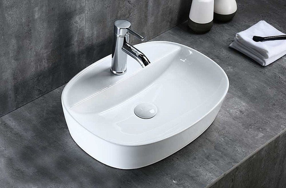 Раковина накладная Gid Lago 50 N9045 51166 белая купить в интернет-магазине Sanbest