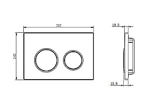 Кнопка для инсталляции Aquatek Small TDI-0000001 белая, ободок хром (клавиши круглые) для INS-0000018 купить в интернет-магазине сантехники Sanbest