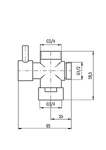 Дивертор Rav-Slezak MD0629 хром для смесителя в интернет-магазине сантехники Sanbest