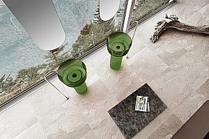 Раковина напольная ABBER Kristall AT2702Emerald-H зеленая прозрачная купить в интернет-магазине Sanbest