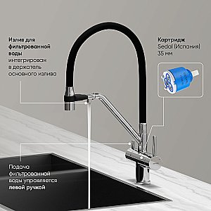 Смеситель для кухни Sancos Dora SC4003CH хром купить в интернет-магазине сантехники Sanbest