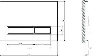 Инсталляция для унитаза Cersanit VECTOR 40 с кнопкой BLICK белая купить в интернет-магазине сантехники Sanbest