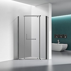 Душевой уголок Veconi Rovigo RV36GR-80-01-C5 80х80 стекло прозрачное/профиль брашированный графит купить в интернет-магазине Sanbest
