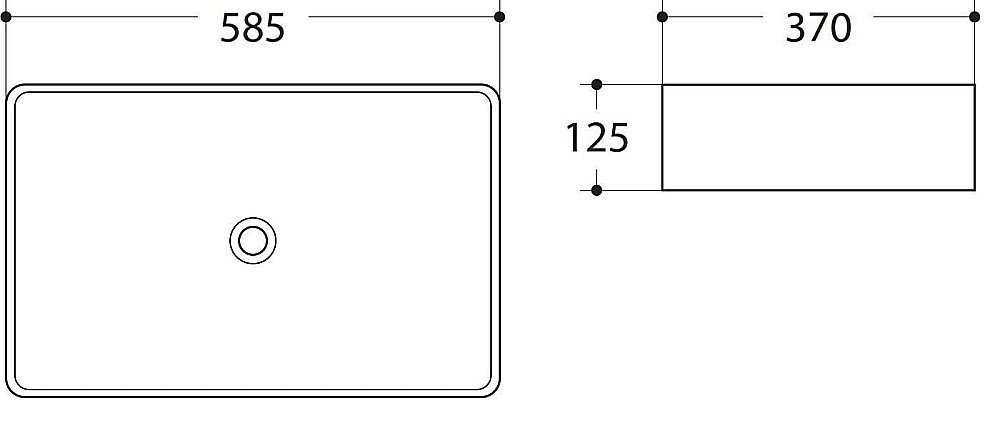 Раковина накладная Art&Max 58,5 AM-7655-X белая купить в интернет-магазине Sanbest