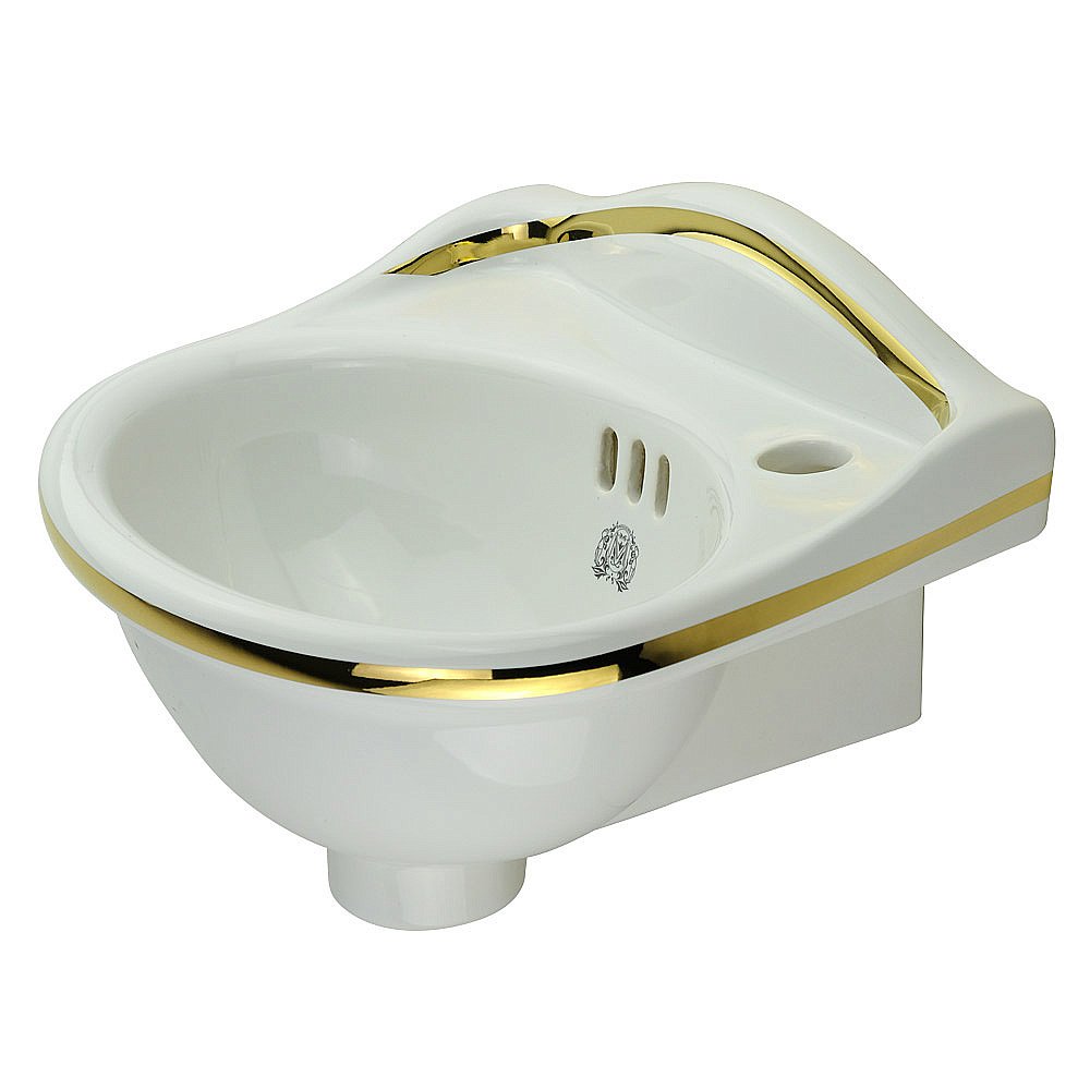 Раковина подвесная Migliore Milady 32 22817 белая, золото купить в интернет-магазине Sanbest