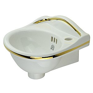 Раковина подвесная Migliore Milady 32 22817 белая, золото купить в интернет-магазине Sanbest