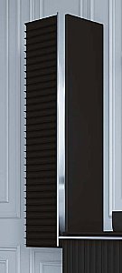 Пенал Armadi Art Vallessi Avantgarde Canale черный с хромом для ванной в интернет-магазине сантехники Sanbest