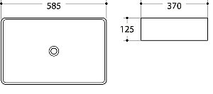 Раковина накладная Art&Max 58,5 AM-7655-X белая купить в интернет-магазине Sanbest