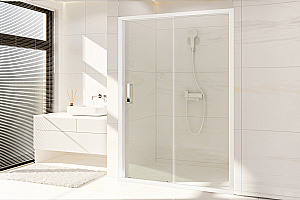 Душевая дверь Royal Bath ACCORD RB HS-T 150x200 стекло прозрачное/профиль белый купить в интернет-магазине Sanbest