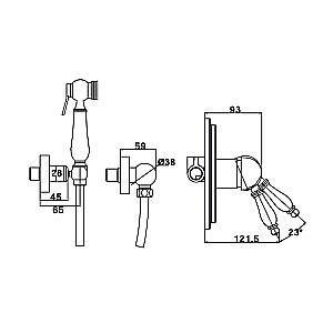 Гигиенический душ Kaiser Vincent 31017-1 бронза купить в интернет-магазине сантехники Sanbest