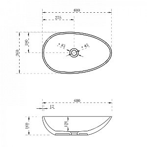 Раковина накладная Abber KRISTALL AT2811Amber желтая прозрачная купить в интернет-магазине Sanbest
