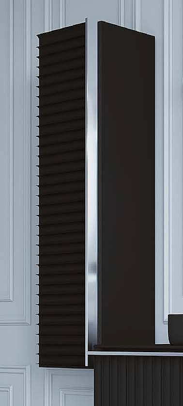 Пенал Armadi Art Vallessi Avantgarde Canale черный с хромом для ванной в интернет-магазине сантехники Sanbest