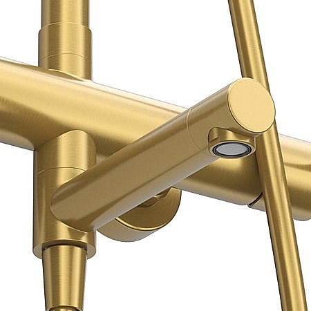 Душевая система Cezares RELAX-CVD-BORO брашированное золото купить в интернет-магазине сантехники Sanbest