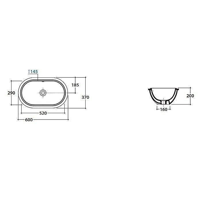 Раковина встраиваемая Globo Forty3 60 SC043.BI*0 белая купить в интернет-магазине Sanbest