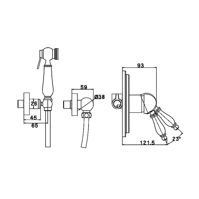 Гигиенический душ Kaiser Vincent 31017-1 бронза купить в интернет-магазине сантехники Sanbest