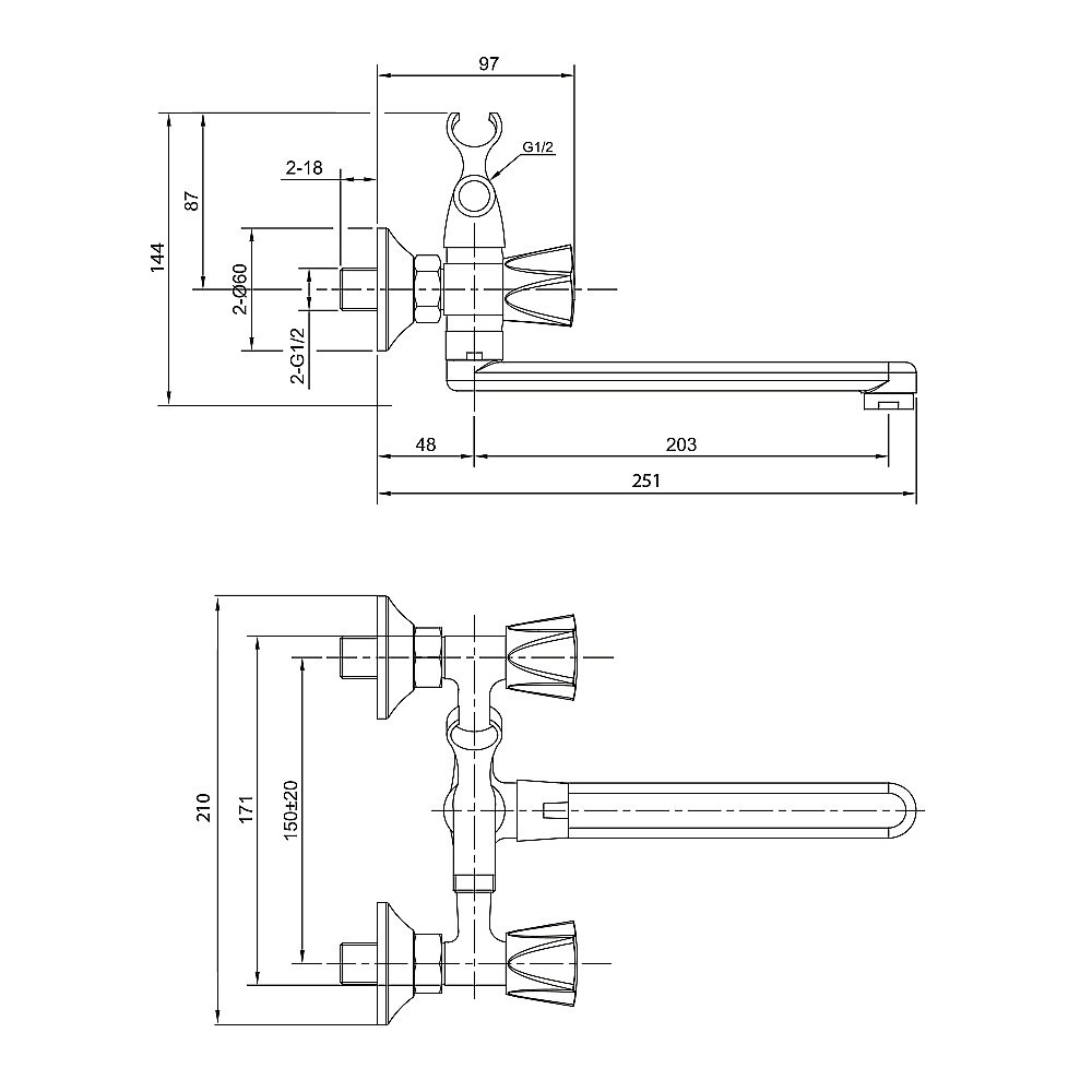 Смеситель для ванны Olive's CATALONA 23251CT хром купить в интернет-магазине сантехники Sanbest