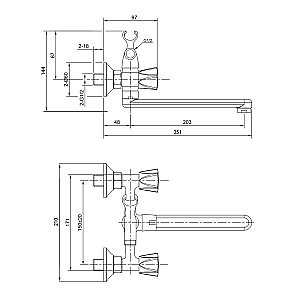 Смеситель для ванны Olive's CATALONA 23251CT хром купить в интернет-магазине сантехники Sanbest