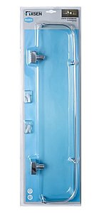 Полка стеклянная FIXSEN KVADRO FX-61303B купить в интернет-магазине сантехники Sanbest