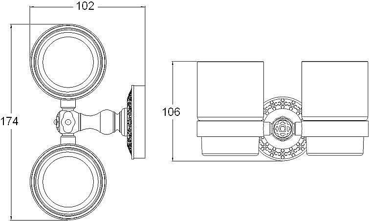 Стакан Zorg Antic AZR 04 SL купить в интернет-магазине сантехники Sanbest
