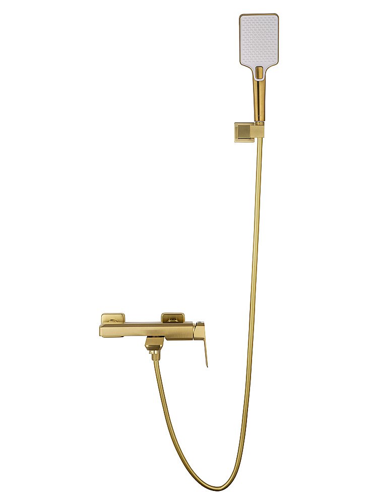 Смеситель для ванны с душем WONZON & WOGHAND DIAMOND, Брашированное золото (WW-88639011- BG) купить в интернет-магазине сантехники Sanbest