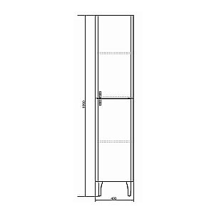 Пенал Comforty Сорренто 40 для ванной в интернет-магазине сантехники Sanbest