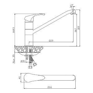 Смеситель для кухни Olive's Avila 02430AV купить в интернет-магазине сантехники Sanbest