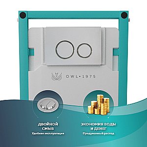 Кнопка для инсталляции OWL 1975 Titan Knapp03TCW белая купить в интернет-магазине сантехники Sanbest