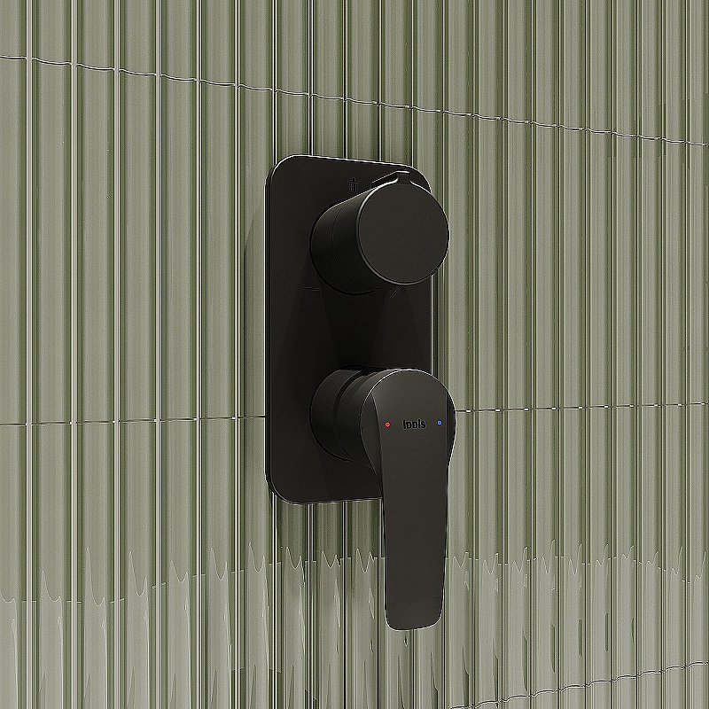 Смеситель для душа Iddis Ray RAYBL00i68 черный матовый купить в интернет-магазине сантехники Sanbest