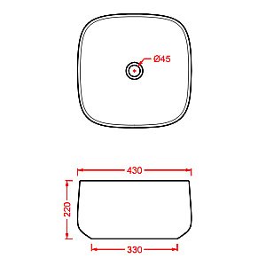 Раковина накладная Artceram Cognac 43 COL006 38 00 Blu Avio купить в интернет-магазине Sanbest