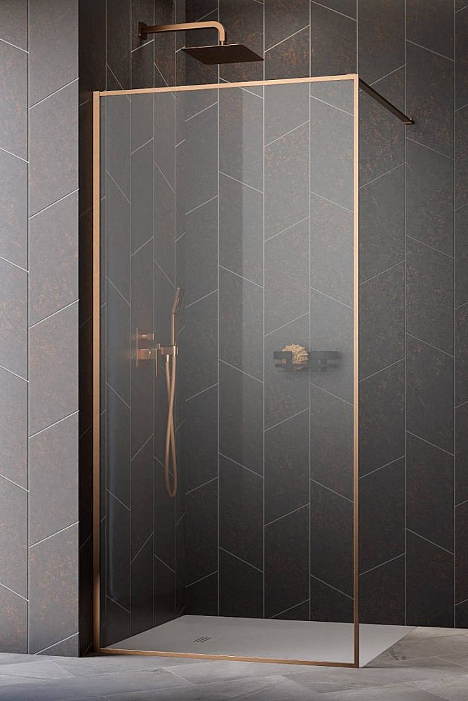 Душевое ограждение Radaway Modo F Brushed Copper II 160 10409164-93-01 стекло прозрачное/профиль брашированная медь купить в интернет-магазине Sanbest