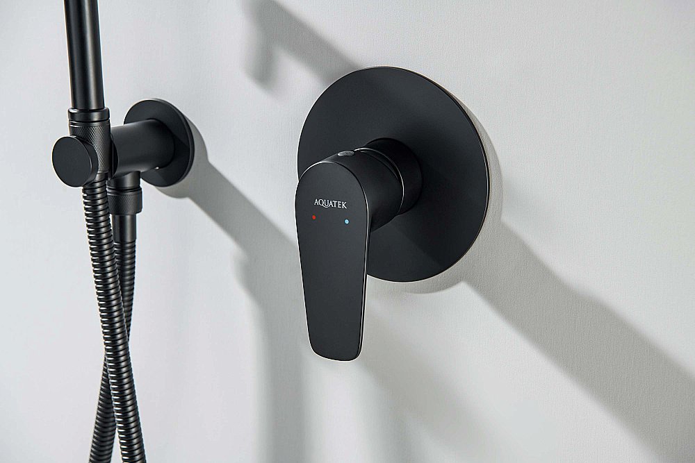 Cмеситель для душа Aquatek Бетта AQ1166MB черный матовый купить в интернет-магазине сантехники Sanbest