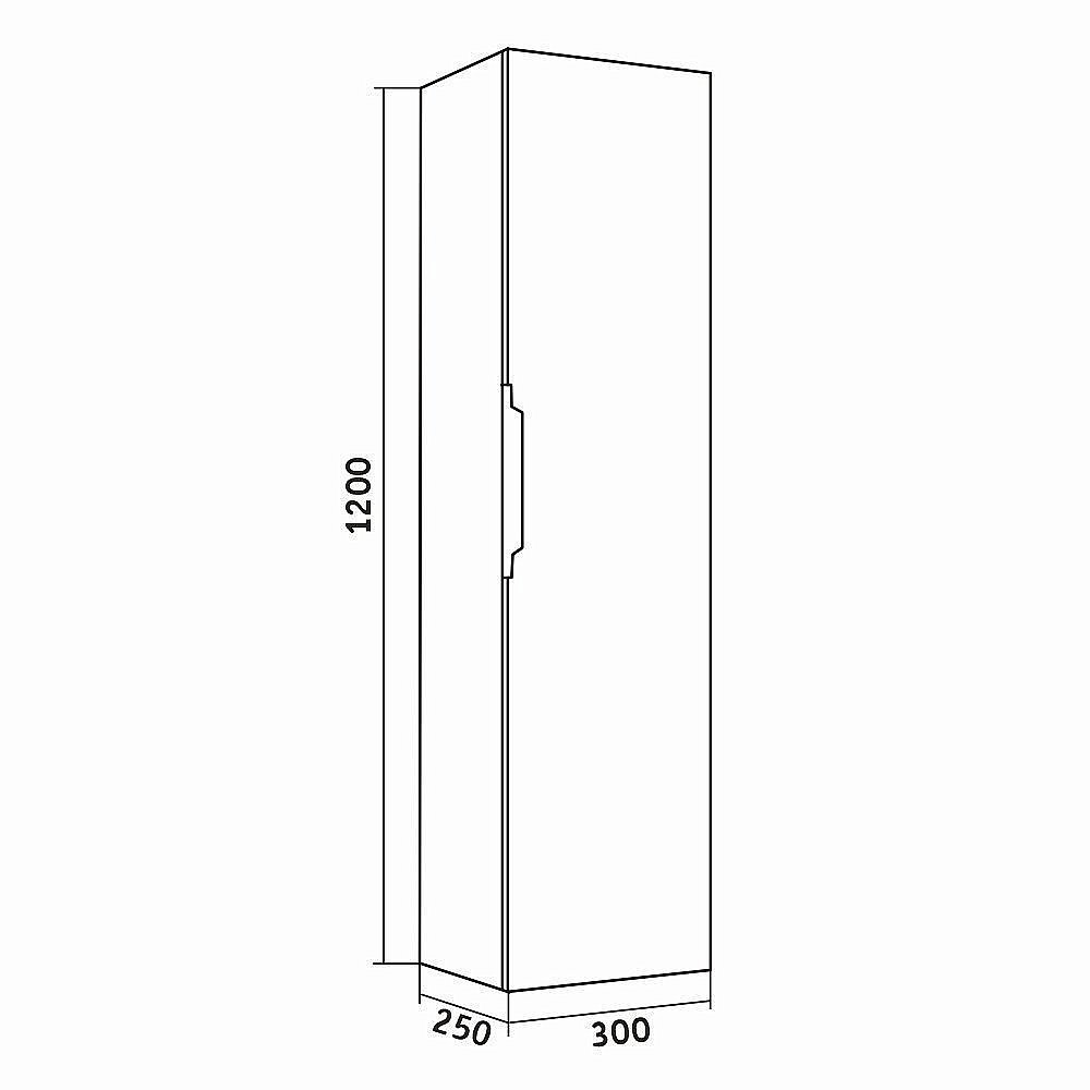Пенал подвесной Grossman КРОСС 30 бетон для ванной в интернет-магазине сантехники Sanbest