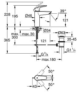 Смеситель для раковины Grohe Eurosmart New 23322003 хром купить в интернет-магазине сантехники Sanbest