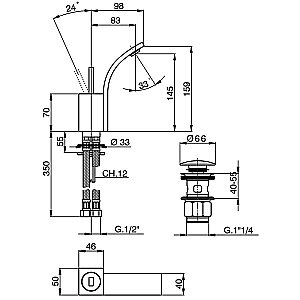 Смеситель для биде Cisal Wave WA00055221 купить в интернет-магазине сантехники Sanbest
