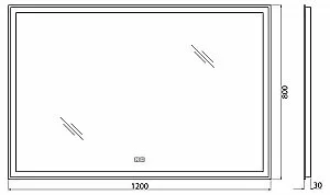 Зеркало BelBagno SPC-GRT-1200-800 в ванную от интернет-магазине сантехники Sanbest