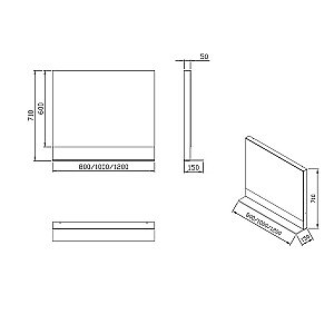 Зеркало Ravak Formy X000000984 120 орех в ванную от интернет-магазине сантехники Sanbest